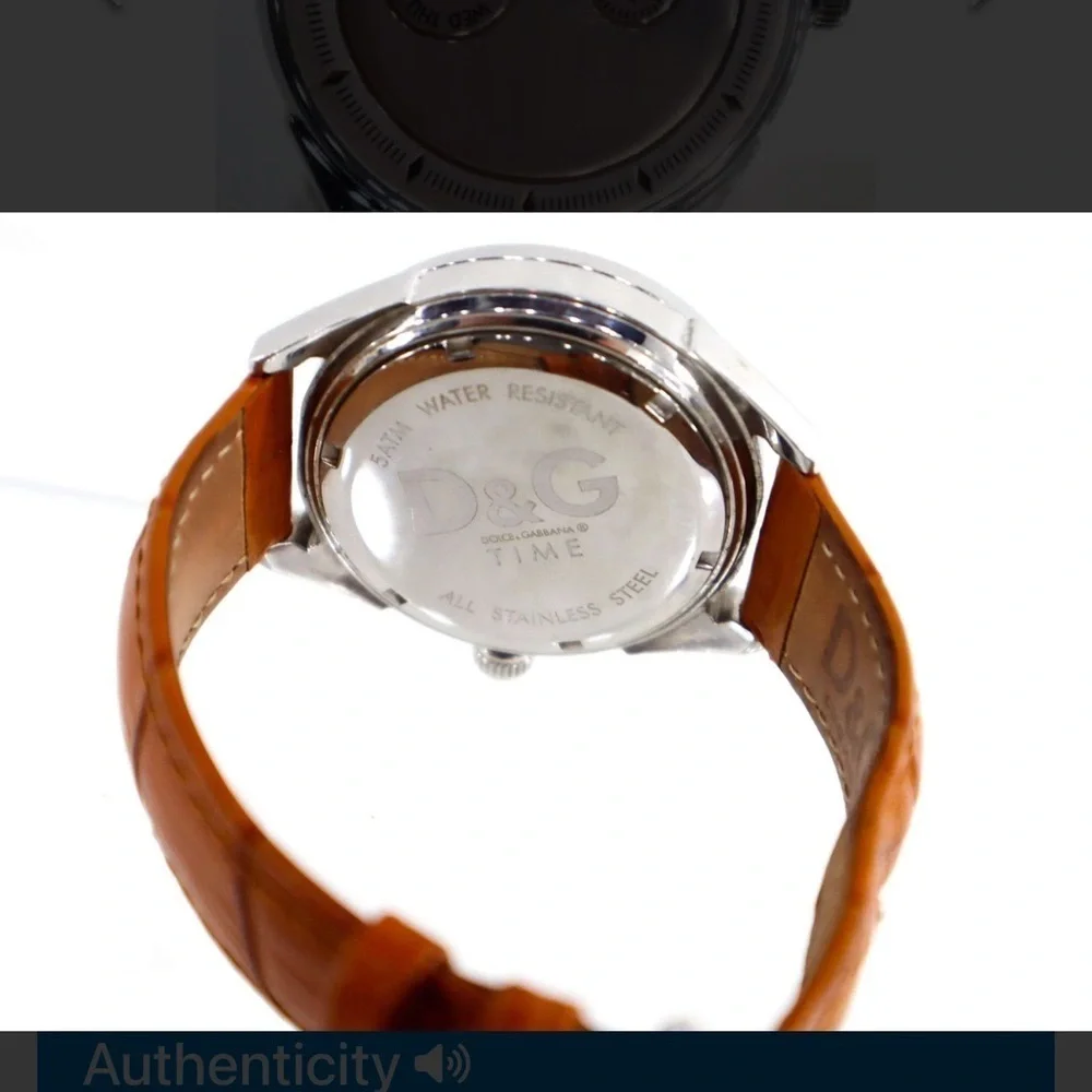 D&G Elegant Silver and Brown Timepiece